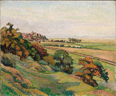 Rye from Cadborough, Sunset by Lucien Pissarro