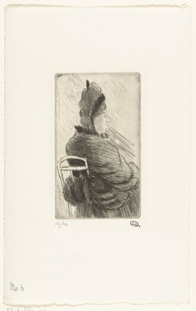 Seated Woman by Lucien Pissarro