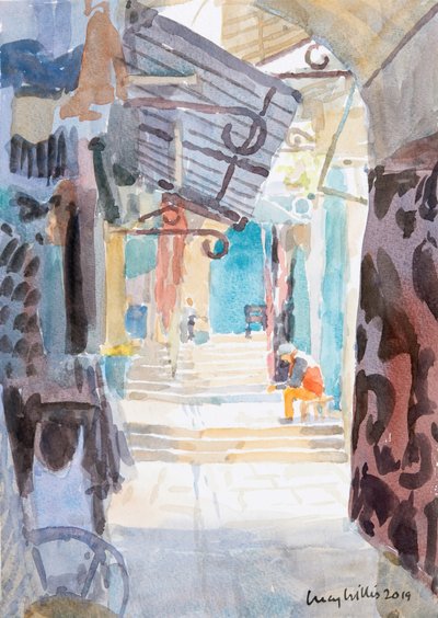 Market Steps, Old Jerusalem by Lucy Willis