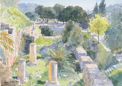 Roman Columns, Old Jerusalem by Lucy Willis