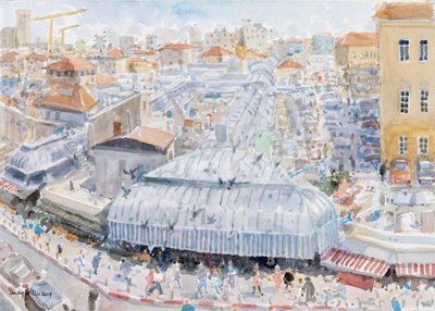 View from the Balcony, Mahane Yehuda, Jerusalem by Lucy Willis