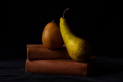 Warm Pears and Books by Ludmila Shumilova