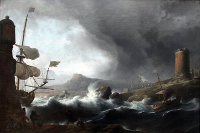 Stormy Seas on a Mountainous Coast by Ludolf Bakhuizen
