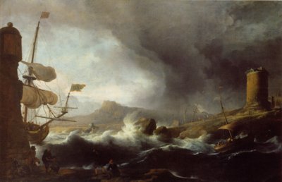 Stormy Seas on a Mountainous Coast by Ludolf Bakhuizen