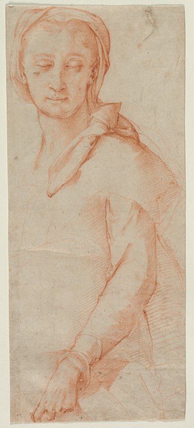 Half-Length Figure Study of a Woman by Ludovico Cardi Cigoli