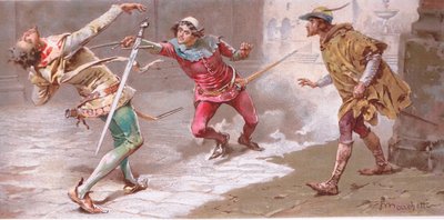 Courage man, the hurt cannot be much (illustration from Romeo and Juliet) by Ludovico Marchetti