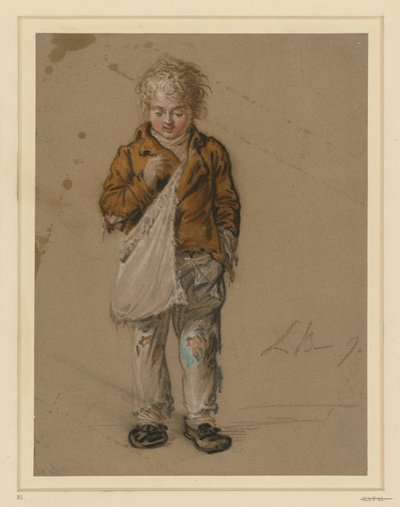 Beggar Boy with Bag by Ludwig Buchhorn