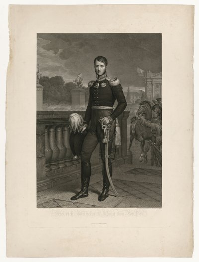 Friedrich Wilhelm III at the Place de la Concorde by Ludwig Buchhorn
