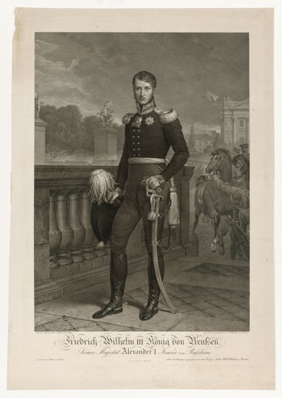 Frederick William III at the Place de la Concorde by Ludwig Buchhorn
