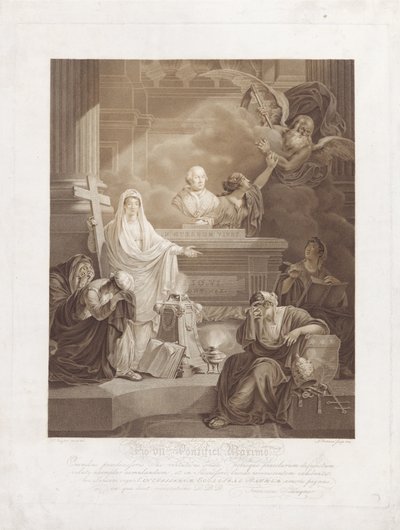 Memorial Print for Pope Pius VI by Ludwig Gottlieb Portman
