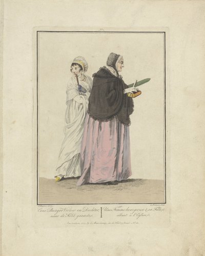 Mother and Daughter on Their Way to Church by Ludwig Gottlieb Portman
