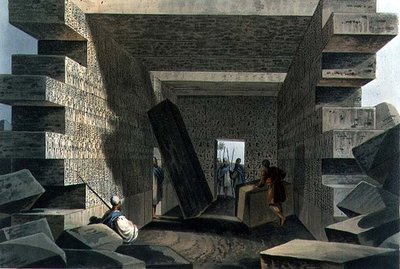 Interior of the Temple of Jupiter Ammon, plate 71 from 