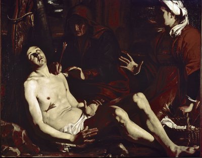 Saint Sebastian healed by the holy women by Luigi Miradori