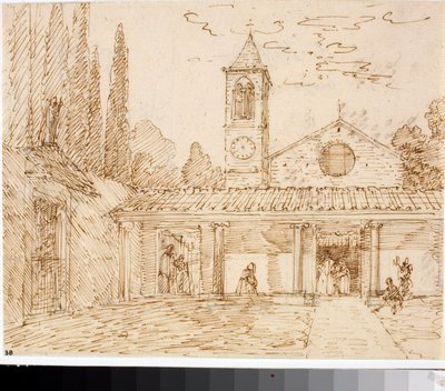 View of a church of the Renaissance style by Luigi Garibbo