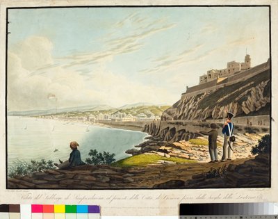 View of the district of Sampierdarena west of Genoa, from the lighthouse by Luigi Garibbo