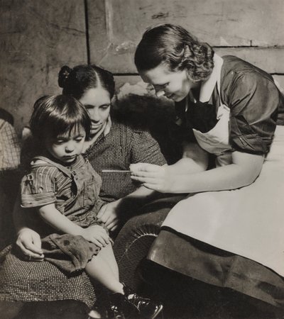Nurse Henry Street Controls the Body Temperature of a Child by Luigi Leoni