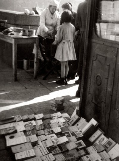 Sale of Books on the Street by Luigi Leoni