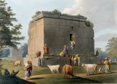 Monument between Tripoli and Tortosa, engraved by William Watts, 1806 by Luigi Mayer