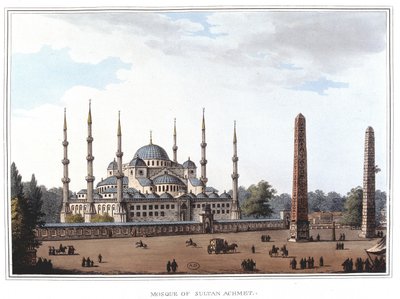 Mosque of Sultan Ahmed (1609-1616), Istanbul. in “Views in the Ottoman Dominions, in Europe, in Asia, and some of the Mediterranean islands” from the original drawings taken by Luigi Mayer, London by Luigi Mayer