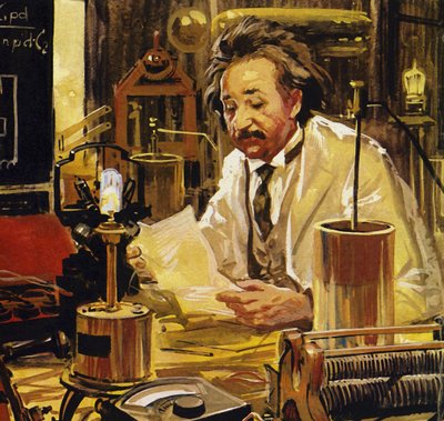 Einstein worked at numerous universities and polytechnics by Luis Arcas Brauner