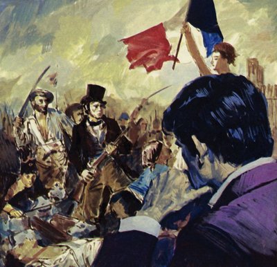 The French Revolution inspired Eugene Delacroix to paint Liberty guiding the French people by Luis Arcas Brauner