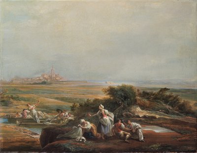 View of Fuenterrabía (detail) by Luis Paret y Alcazar