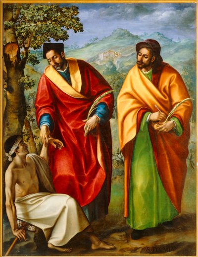 Saints Cosmas and Damian Healing a Sick Person by Luis de Carvajal