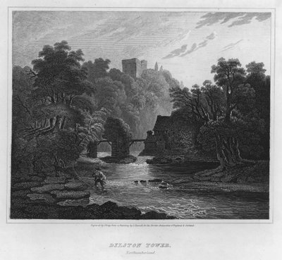 Dilston Tower, Northumberland by Luke (after) Clennell