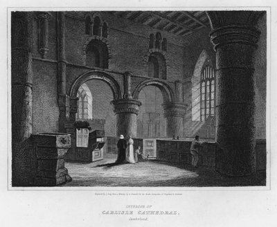 Interior of Carlisle Cathedral, Cumberland by Luke (after) Clennell