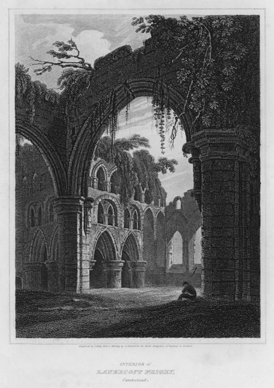 Interior of Lanercost Priory, Cumberland by Luke (after) Clennell