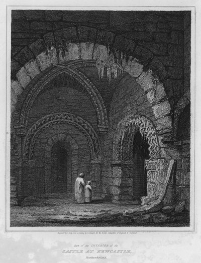 Part of the Interior of the Castle at Newcastle, Northumberland by Luke (after) Clennell