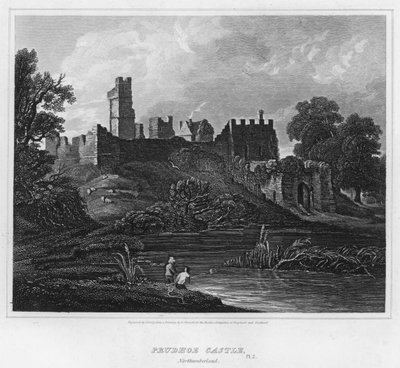Prudhoe Castle, Northumberland by Luke (after) Clennell