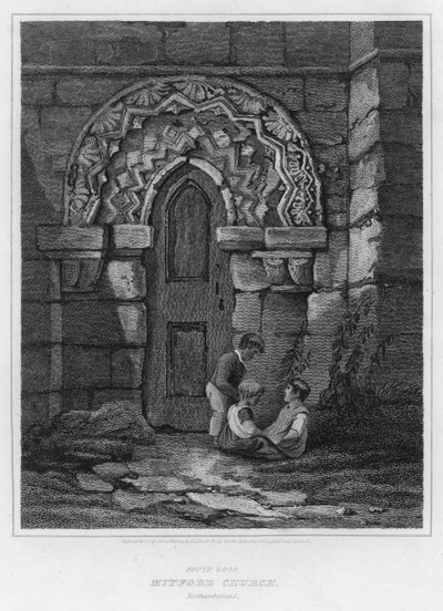 South Door, Mitford Church, Northumberland by Luke (after) Clennell