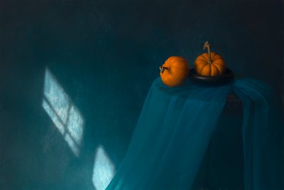 Autumn Pumpkins Window Light by Lydia Jacobs