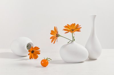 Orange Flowers Modern Still Life by Lydia Jacobs