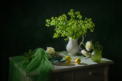Spring Green Still Life by Lydia Jacobs