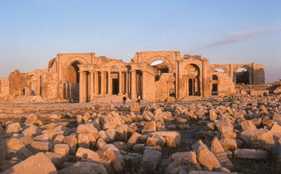 Ruins of Hatra, an ancient city in Upper Mesopotamia, the temple of Manan from 1st century by Lynn Abercrombie