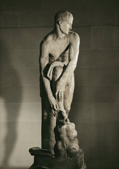Hermes Tying His Sandal by Lysippos (after)