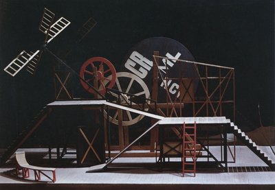 Stage design for the theatre play The Magnificent Cuckold by F. Crommelynck by Lyubov Sergeevna Popova