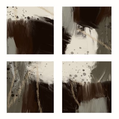 Dark Earth Tones Abstract by MANSI SAXENA