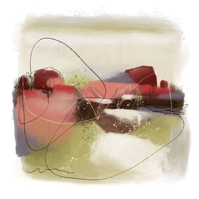 Earthy Abstract Landscape by MANSI SAXENA