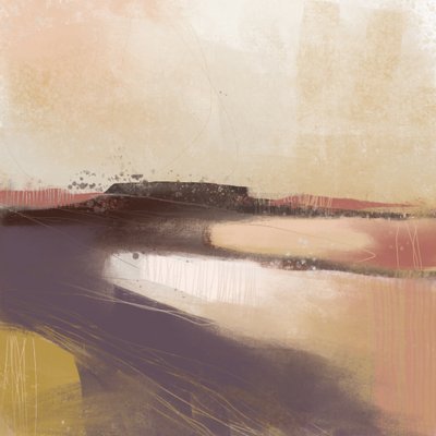 Earthy Abstract Landscape by MANSI SAXENA