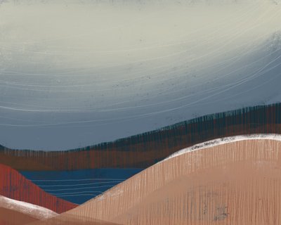 Earthy Blue Horizon by MANSI SAXENA