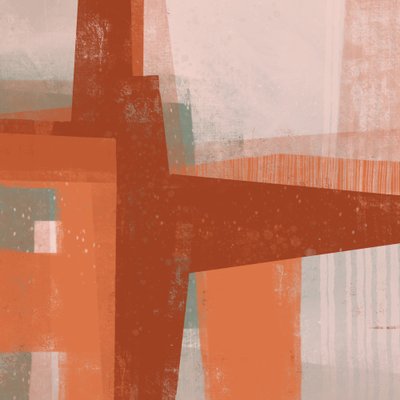 Geometric Rust Layers by MANSI SAXENA