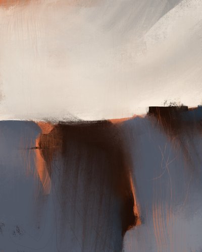 Muted Horizon Abstract by MANSI SAXENA