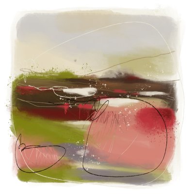 Vibrant Abstract Landscape by MANSI SAXENA