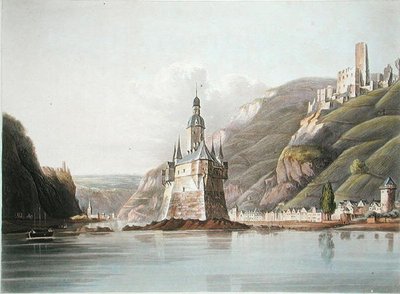 Pfalz Castle and the Town of Laub, illustration from 
