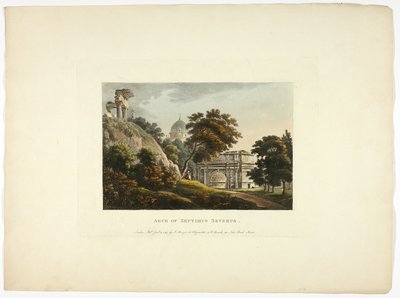 Arch of Septimus Severus, plate four from the Ruins of Rome by M. Dubourg