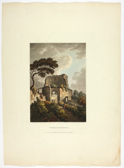 Tower of Pignattara, plate twenty-two from the Ruins of Rome by M. Dubourg