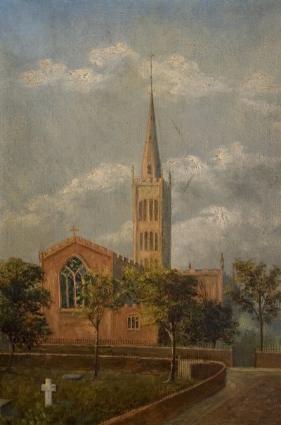 Holy Trinity Church and Churchyard, Coventry, c.1900 by M. E. Colledge